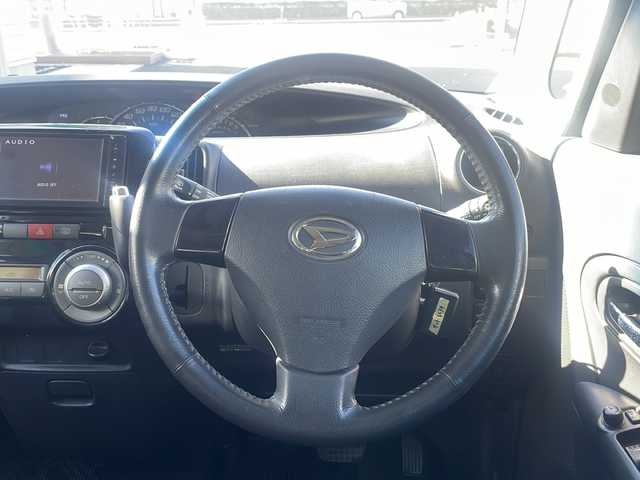 ダイハツ タント カスタム RS 福島県 2013(平25)年 9万km ブラックマイカメタリック ワンオーナー/社外SDナビ/（DVD/AM/FM/Bluetooth）/ワンセグTV/バックカメラ/片側電動スライドドア/ハロゲンライト/フォグランプ/純正フロアマット/純正15インチAW/ダブルエアバック/取扱説明書