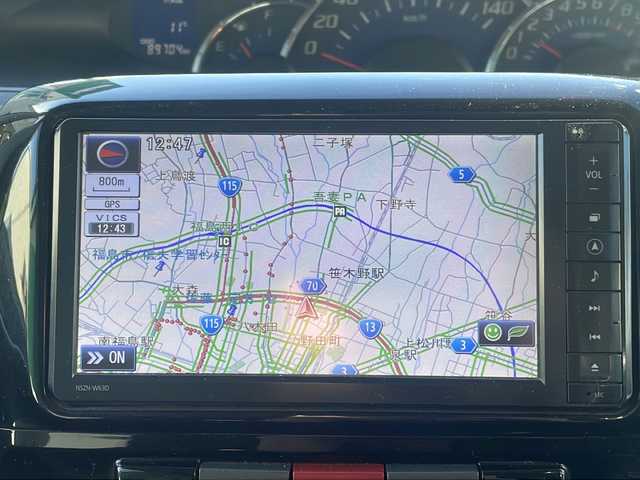 ダイハツ タント カスタム RS 福島県 2013(平25)年 9万km ブラックマイカメタリック ワンオーナー/社外SDナビ/（DVD/AM/FM/Bluetooth）/ワンセグTV/バックカメラ/片側電動スライドドア/ハロゲンライト/フォグランプ/純正フロアマット/純正15インチAW/ダブルエアバック/取扱説明書