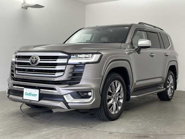 トヨタ ランドクルーザー ZX 兵庫県 2024(令6)年 0.5万km アバンギャルドブロンズメタリック ・純正ナビ/CD/DVD/Miracast/TV/BT/HDMI/・モデリスタエアロ/・サンルーフ/・JBLプレミアムサウンド/・後部座席モニター/・スマートキー/・nanoeX/・ビルトインETC2.0/・ステアリングヒーター/・シートヒーター/・シートベンチレーション/・パワーバックドア/・トヨタセーフティセンス/・レーンディパーチャーアラート/・プリクラッシュセーフティ/・ブラインドスポットモニター/・リアクロストラフィックアラート/・リヤカメラディテクション/・クリアランスソナー/・ヘッドアップディスプレイ/・ロードサインアシスト/・オートマチックハイビーム/・レーダークルーズコントロール/・クロールコントロール/・ステアリングヒーター/・デジタルインナーミラー/・前後ドライブレコーダー/・純正フロアマット/・LEDライト/・LEDフォグランプ/・20インチ純正アルミホイール