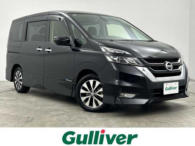 日産 セレナ ハイウェイスター G 三重県 2016(平28)年 7.8万km ダイヤモンドブラック 禁煙車/セーフティパックB/・プロパイロット/・電動パーキングブレーキ/・ブレーキホールド/・ステアリングスイッチ/・SRSカーテンエアバッグシステム/・サイドエアバッグシステム（前席）/・インテリジェントルームミラー/・踏み間違い衝突防止アシスト/・インテリジェント パーキングアシスト/・標識検知機能/・インテリジェント アラウンドビューモニター/エマージェンシーブレーキ/車線逸脱警報/コーナーセンサー/純正９型ナビ（MM516D-L）/・フルセグTV/CD/DVD/Blu-ray/BT/SD/音楽録音/純正フリップダウンモニター/ハンズフリー両側パワースライドドア/革巻きステアリング/LEＤヘッドライト/フォグランプ/オートライト/電動格納ミラー/シートバックテーブル/USB充電/リアサンシェード/前後ドライブレコーダー/ETC/アイドリングストップ/スマートキー/プッシュスタート/スペアキー/純正ドアバイザー/純正フロアマット