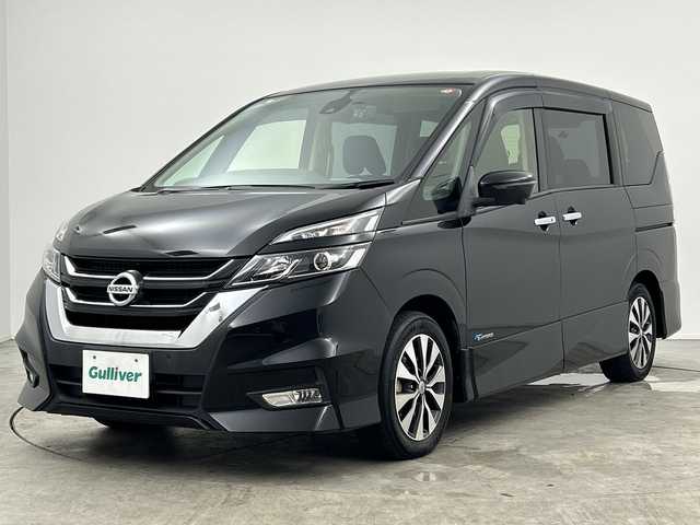 日産 セレナ ハイウェイスター G 三重県 2016(平28)年 7.8万km ダイヤモンドブラック 禁煙車/セーフティパックB/・プロパイロット/・電動パーキングブレーキ/・ブレーキホールド/・ステアリングスイッチ/・SRSカーテンエアバッグシステム/・サイドエアバッグシステム（前席）/・インテリジェントルームミラー/・踏み間違い衝突防止アシスト/・インテリジェント パーキングアシスト/・標識検知機能/・インテリジェント アラウンドビューモニター/エマージェンシーブレーキ/車線逸脱警報/コーナーセンサー/純正９型ナビ（MM516D-L）/・フルセグTV/CD/DVD/Blu-ray/BT/SD/音楽録音/純正フリップダウンモニター/ハンズフリー両側パワースライドドア/革巻きステアリング/LEＤヘッドライト/フォグランプ/オートライト/電動格納ミラー/シートバックテーブル/USB充電/リアサンシェード/前後ドライブレコーダー/ETC/アイドリングストップ/スマートキー/プッシュスタート/スペアキー/純正ドアバイザー/純正フロアマット