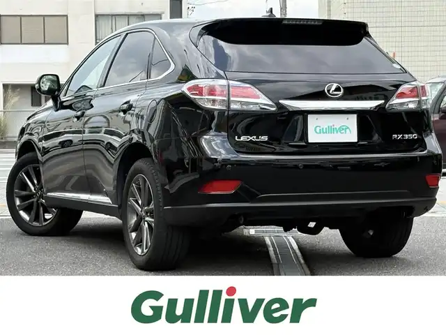 レクサス ＲＸ 350 Fスポーツ 三重県 2012(平24)年 8.1万km ブラック ♪ワンオーナー/♪4WD/スマートキー×2/プッシュスタート/黒革シート/前席パワーシート(D席メモリ付)/前席シートヒーター/パワーバックドア/クリアランスソナー/純正メーカーナビ/・フルセグ・AUX・USB/・CD録音・DVD再生/・Bluetoothオーディオ/・バック/サイドカメラ/後席モニター/AC100V/スペアタイヤ/純正19インチAW/LEDヘッドライト/フォグライト/オートライト/オートワイパー/ウィンカーミラー/オートリトラクタブルミラー/革巻ステアリング/パドルシフト/ステアリングスイッチ/クルーズコントロール/スモークフィルム/ビルトインETC/サイド/カーテン/ニーエアバック