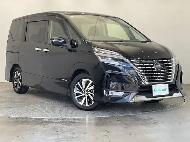 日産 セレナ ハイウェイスター V 栃木県 2020(令2)年 2万km ダイヤモンドブラック 純正10インチナビ/　（CD/DVD/フルセグTV/Bluetooth）/バックカメラ/フリップダウンモニター/プロパイロット/エマージェンシーブレーキ/レーンキープアシスト/ETC/ドライブレコーダー/両側パワースライドドア/ハンズフリースライドドア/LEDヘッドライト/純正AW/スマートキー/プッシュスタート/純正フロアマット