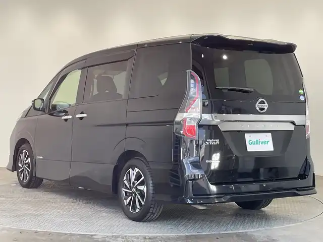 日産 セレナ ハイウェイスター V 栃木県 2020(令2)年 2万km ダイヤモンドブラック 純正10インチナビ/　（CD/DVD/フルセグTV/Bluetooth）/バックカメラ/フリップダウンモニター/プロパイロット/エマージェンシーブレーキ/レーンキープアシスト/ETC/ドライブレコーダー/両側パワースライドドア/ハンズフリースライドドア/LEDヘッドライト/純正AW/スマートキー/プッシュスタート/純正フロアマット