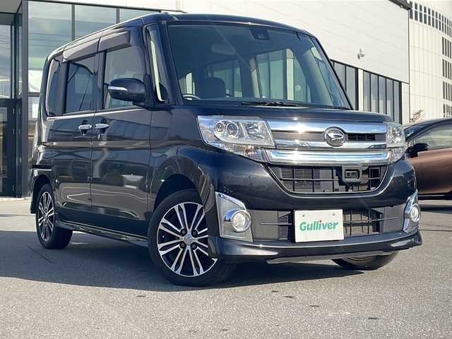 ダイハツ タント カスタム RS SAⅡ 青森県 2015(平27)年 7.6万km ブラックマイカメタリック ・4WD/・ターボ/・社外ナビ/・フルセグ/・両側パワースライドドア/・衝突軽減ブレーキ/・横滑り抑制装置/・プッシュスタート/・スマートキー/・オートライト/・フォグランプ/・USB端子/・ドアバイザー/・スマートキー/・純正15AW
