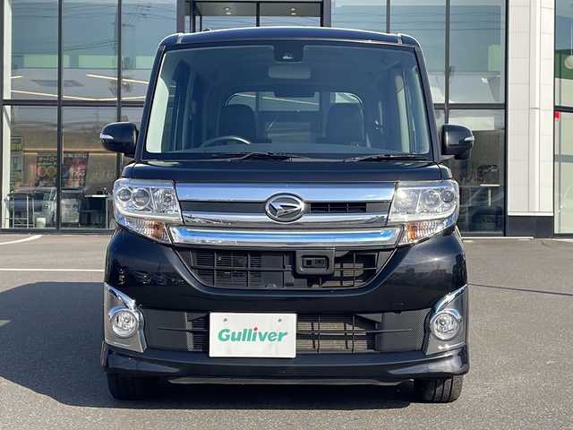 ダイハツ タント カスタム RS SAⅡ 青森県 2015(平27)年 7.6万km ブラックマイカメタリック ・4WD/・ターボ/・社外ナビ/・フルセグ/・両側パワースライドドア/・衝突軽減ブレーキ/・横滑り抑制装置/・プッシュスタート/・スマートキー/・オートライト/・フォグランプ/・USB端子/・ドアバイザー/・スマートキー/・純正15AW