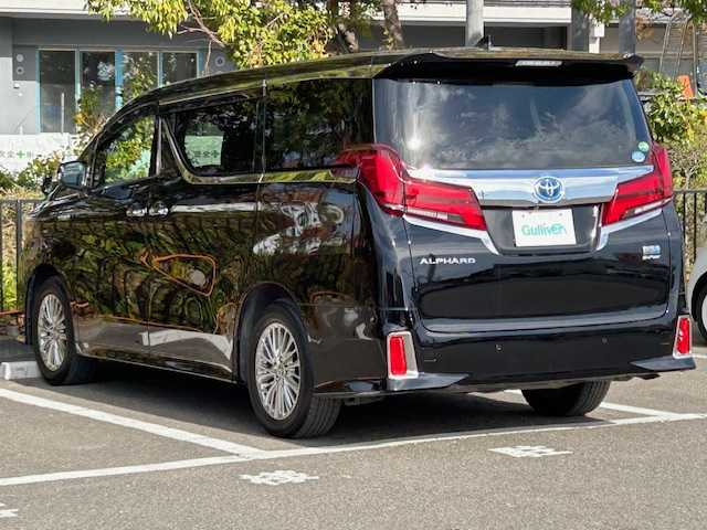 トヨタ アルファードハイブリット SR 宮城県 2019(令1)年 7.1万km ブラック 4WD/オットマン/トヨタセーフティーセンス/・ブラインドスポットモニター/・車線逸脱警報装置/・プリクラッシュセーフティ/・レーントレーシングアシスト/・レーンチェンジアシスト/・ロードサインアシスト/純正ナビ/・ETC/・フルセグTV/・Bluetooth/CD/DVD/・バックカメラ/・デジタルインナーミラー/両側パワースライドドア/パワーバックドア/レーダークルーズコントロール/電子パーキング/・オートホールド/アイドリングストップ/電子パーキング/・オートブレーキホールド/革巻きステアリング/・ステアリングスイッチ/レザーシート/・パワーシート（運転席/助手席）/・メモリシート(運転席)/・エアシート（運転席/助手席）/・シートヒーター（運転席/助手席）/プッシュスタート/・スマートキー/LEDヘッドライト/・オートライト/・オートハイビーム/純正フロアマット