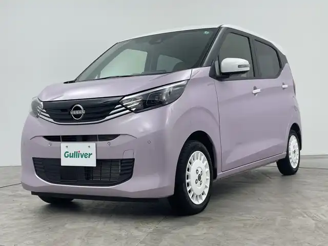 日産 デイズ ボレロ 三重県 2023(令5)年 1.1万km パープルⅡ 禁煙車/エマージェンシーブレーキ/ハイビームアシスト/車線逸脱警報　/純正９型ナビ/・フルセTV/・HDMI/Bluetooth/アラウンドビューモニター/純正ドライブレコーダー/ＥＴＣ/ＬＥＤヘッドライト/コーナーセンサー/専用ハーフレザーシート/ＵＳＢ電源/ステアリグンスイッチ/オートライト/ウインカーミラー/革巻きステアリング/アイドリングストップ/スマートキー/プッシュスタート/純正アルミホイール/カラーコード：W13P67/・シルキーホワイト/シルキーライラック