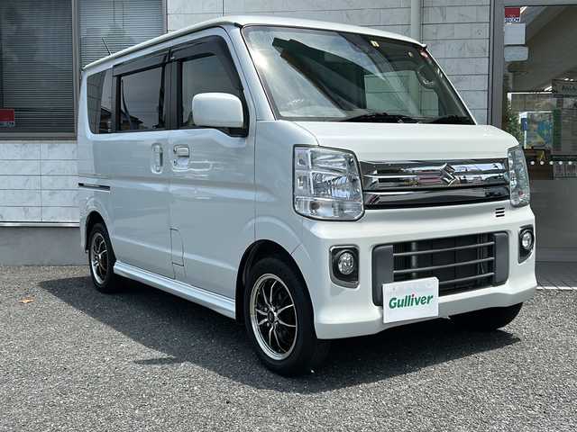 スズキ エブリィ ワゴン PZターボ 埼玉県 2018(平30)年 3.7万km パールホワイト フルセグテレビ　/両側スライドドア/社外ナビ(AM/FM/BT/CD/DVD/SD)　/フォグランプ　/TRC　/衝突軽減ブレーキ　/オートライト/純正フロアマット/バックカメラ
