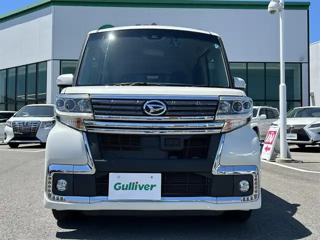 ダイハツ タント カスタム X トップED SAⅡ 兵庫県 2016(平28)年 6.3万km パールホワイトⅢ 禁煙車/純正ナビ/フルセグTV/パワースライドドア（助手席側）/バックカメラ/ETC/スマートアシスト２/アイドリングストップ/LEDヘッドランプ/LEDフォグライト/オートライト/オートエアコン/ハーフレザーシート/純正14インチアルミ