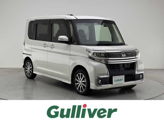 ダイハツ タント カスタム X トップED SAⅡ 兵庫県 2016(平28)年 6.3万km パールホワイトⅢ 禁煙車/純正ナビ/フルセグTV/パワースライドドア（助手席側）/バックカメラ/ETC/スマートアシスト２/アイドリングストップ/LEDヘッドランプ/LEDフォグライト/オートライト/オートエアコン/ハーフレザーシート/純正14インチアルミ