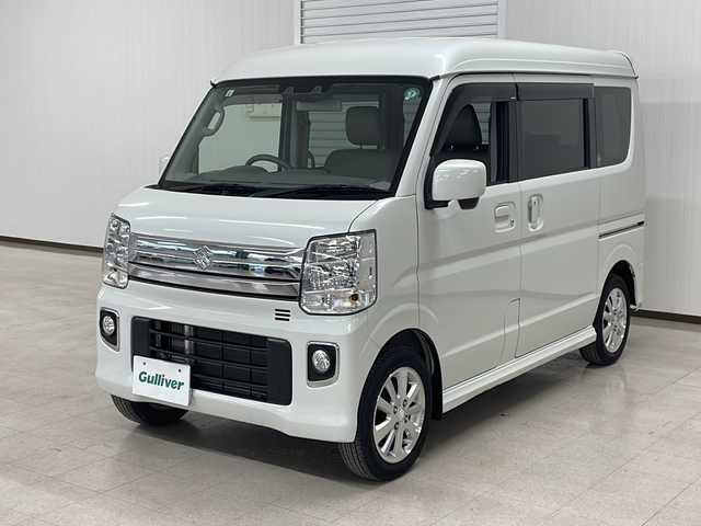 スズキ エブリィ ワゴン PZターボ 熊本県 2019(令1)年 3.3万km パールホワイト 社外ＳＤナビ（ラジオ/フルセグ/ＢＴ/ＣＤ/ＤＶＤ/ＳＤ）/ステアリングリモコン/オートハイビーム/オートライト/ＨＩＤヘッドライト/フォグランプ/片側PSドア/リアサーキュレーター/リアサンシェード/コーナーセンサー/レーンキープアシスト/衝突軽減システム/横滑り防止装置/プッシュスタート/スマートキー/フロアマット/ドアバイザー