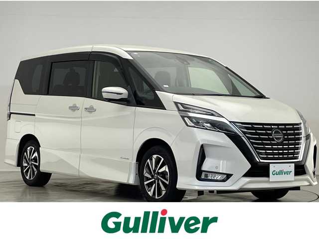 日産 セレナ ハイウェイスター V 滋賀県 2020(令2)年 5.6万km ブリリアントホワイトパール 純正10型ナビ/（CD/DVD/BT/フルセグ）/後席フリップダウンモニター/両側電動スライドドア/前後ドライブレコーダー/ETC/衝突被害軽減ブレーキ/プロパイロット/レーンキープアシスト/ステアリングスイッチ/LEDヘッドライト
