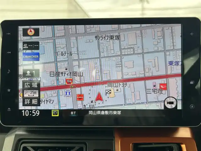 ダイハツ タフト G ターボ 岡山県 2021(令3)年 6.1万km フォレストカーキメタリック 登録時走行距離　62291km/禁煙車/純正レッドマッドフラップ（マッドガード）/純正9インチナビ/　(CD/フルセグTV/Bluetooth)/バックカメラ/クルーズコントロール(追従走行あり)/衝突被害軽減システム/コーナーセンサー/純正ドライブレコーダー/ETC/ガラスルーフ/ルーフレール/シートヒーター（D・N席）/革巻きステアリング/ステアリングスイッチ/純正LEDヘッドライト/フォグライト/オートライト/プッシュスタート/スマートキー/アイドリングストップ/電子パーキング/オートブレーキホールド/純正アルミホイール 15インチ/ドアバイザー/電動格納ミラー/オートリトラミラー/純正フロアマット/横滑防止装置/盗難防止装置/保証書/取扱説明書/ナビ取扱説明書/純正ドライブレコーダー取扱説明書