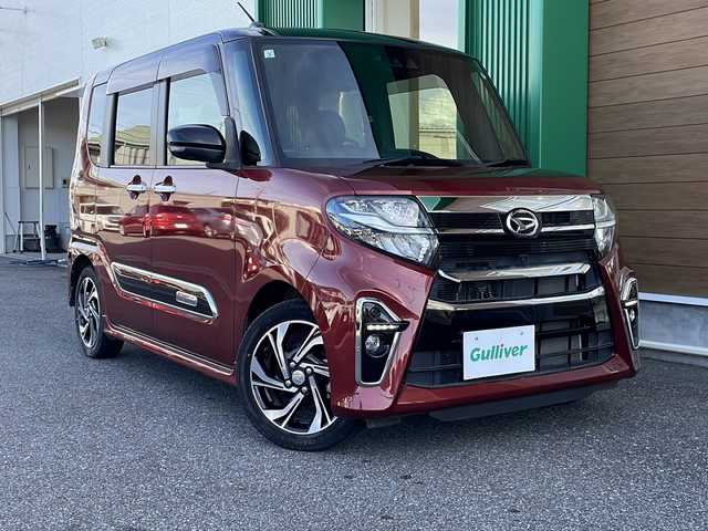 ダイハツ タント カスタム RS スタイルセレクション 岐阜県 2021(令3)年 1.4万km ブラックマイカメタリック/ファイアークォーツレッドメタリック 2トーン 禁煙車/社外SDナビ/AM/FM/CD/DVD/BT/フルセグTV/パノラマビューモニター/衝突軽減ブレーキ/両側パワースライドドア/レーダークルーズコントロール /前後ソナー/ステアリングリモコン/オートライト/オートハイビーム/LEDヘッドライト/LEDフォグランプ/プッシュスタート/スマートキー/ビルトインETC/純正フロアマット/純正ドアバイザー/純正アルミホイール/ハーフレザーシート /シートヒーター