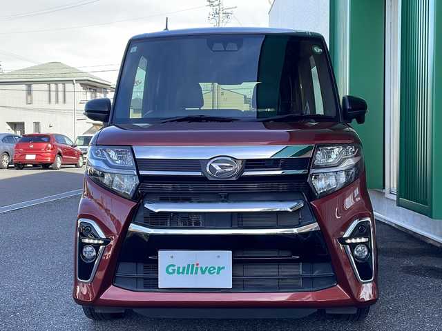 ダイハツ タント カスタム RS スタイルセレクション 岐阜県 2021(令3)年 1.4万km ブラックマイカメタリック/ファイアークォーツレッドメタリック 2トーン 禁煙車/社外SDナビ/AM/FM/CD/DVD/BT/フルセグTV/パノラマビューモニター/衝突軽減ブレーキ/両側パワースライドドア/レーダークルーズコントロール /前後ソナー/ステアリングリモコン/オートライト/オートハイビーム/LEDヘッドライト/LEDフォグランプ/プッシュスタート/スマートキー/ビルトインETC/純正フロアマット/純正ドアバイザー/純正アルミホイール/ハーフレザーシート /シートヒーター