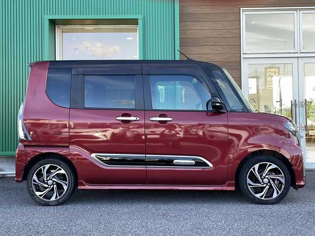 ダイハツ タント カスタム RS スタイルセレクション 岐阜県 2021(令3)年 1.4万km ブラックマイカメタリック/ファイアークォーツレッドメタリック 2トーン 禁煙車/社外SDナビ/AM/FM/CD/DVD/BT/フルセグTV/パノラマビューモニター/衝突軽減ブレーキ/両側パワースライドドア/レーダークルーズコントロール /前後ソナー/ステアリングリモコン/オートライト/オートハイビーム/LEDヘッドライト/LEDフォグランプ/プッシュスタート/スマートキー/ビルトインETC/純正フロアマット/純正ドアバイザー/純正アルミホイール/ハーフレザーシート /シートヒーター