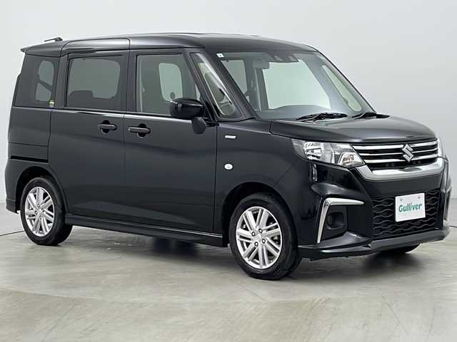 スズキ ソリオ HV MX 道央・札幌 2024(令6)年 1.1万km スーパーブラックパール ・4WD/・社外ナビ&BT&USB/・左側パワースライドドア/・バックカメラ/・スズキセーフティサポート/・アダプティブクルーズコントロール/・コーナーセンサー/・前席シートヒーター/・ドアミラーヒーター/・社外フロアマット/・プッシュスタート/・LEDヘッドライト/・オートライト/・オートマチックハイビーム/・スマートキー