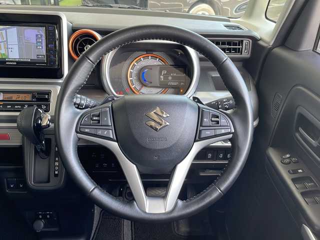 スズキ スペーシア ギア HYBRID XZターボ 愛知県 2021(令3)年 2.3万km オフブルーメタリック/ガンメタリック2トーンルーフ 衝突被害軽減ブレーキ/純正7インチSD（ナビあり）/両側パワースライドドア/レーダークルーズコントロール/シートヒーター/フルセグTV/CD DVD/Bluetooth/バックカメラ/コーナーセンサー/ルーフレール/LEDヘッドライト/パドルシフト/オートマチックハイビーム/ドライブレコーダー/ETC/ステアリングスイッチ/スマートキー/プッシュスタート
