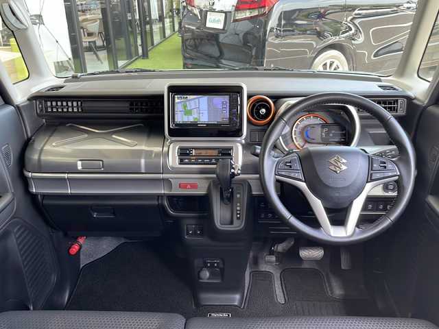 スズキ スペーシア ギア HYBRID XZターボ 愛知県 2021(令3)年 2.3万km オフブルーメタリック/ガンメタリック2トーンルーフ 衝突被害軽減ブレーキ/純正7インチSD（ナビあり）/両側パワースライドドア/レーダークルーズコントロール/シートヒーター/フルセグTV/CD DVD/Bluetooth/バックカメラ/コーナーセンサー/ルーフレール/LEDヘッドライト/パドルシフト/オートマチックハイビーム/ドライブレコーダー/ETC/ステアリングスイッチ/スマートキー/プッシュスタート