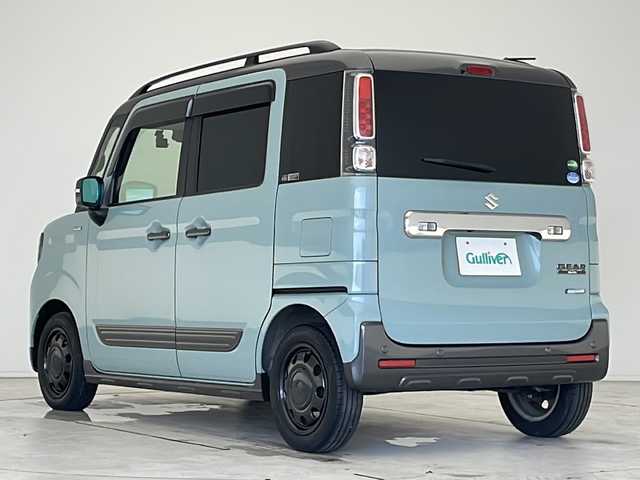スズキ スペーシア ギア HYBRID XZターボ 愛知県 2021(令3)年 2.3万km オフブルーメタリック/ガンメタリック2トーンルーフ 衝突被害軽減ブレーキ/純正7インチSD（ナビあり）/両側パワースライドドア/レーダークルーズコントロール/シートヒーター/フルセグTV/CD DVD/Bluetooth/バックカメラ/コーナーセンサー/ルーフレール/LEDヘッドライト/パドルシフト/オートマチックハイビーム/ドライブレコーダー/ETC/ステアリングスイッチ/スマートキー/プッシュスタート