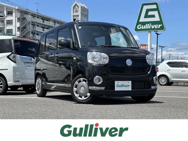 ダイハツ ムーヴ キャンバス X ブラックインテリア リミテッド SAⅢ 大分県 2019(平31)年 4万km ブラックマイカメタリック ・社外ナビ(CD.DVD.SD)/・ワンセグテレビ/・全方位カメラ/・スマートアシスト/・両側パワースライドドア/・ドライブレコーダー/・オートハイビーム/・オートエアコン/・スマートキー/・プッシュスタートボタン