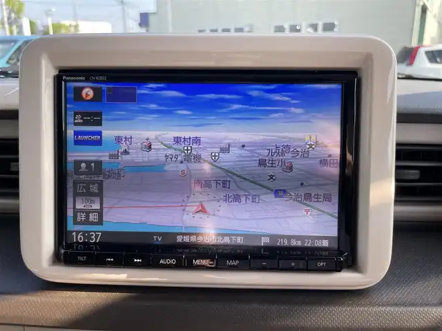 スズキ ラパン L 愛媛県 2020(令2)年 4万km フォーンベージュM 〇純正8インチナビ/〇Bluetooth/〇フルセグTV/〇全方位カメラ/〇ETC/〇セーフティサポート/〇アイドリングストップ/〇オートライト/〇シートヒーター/〇キーレスプッシュスタート/〇禁煙車