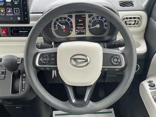 ダイハツ ムーヴ キャンバス ストライプス G ターボ 兵庫県 2023(令5)年 1.3万km シャイニングホワイトパール/スムーズグレーマイカメタリック 純正ディスプレイオーディオ/Bluetooth接続/両側パワースライドドア/フルセグTV/バックカメラ/AppleCarPlay/アンドロイドオート/ワイヤレス充電/保温カップホルダー/シートヒーター/追従有クルーズコントロール/ステアリングリモコン/HDMI/USB/ETC/純正フロアマット/LEDヘッドライト