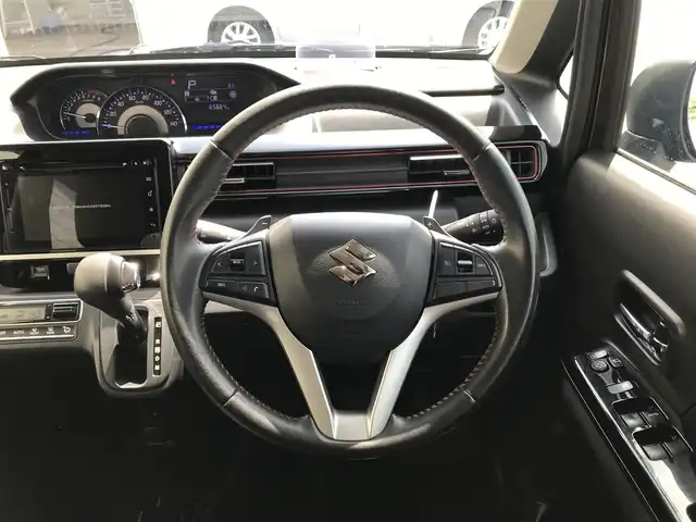 スズキ ワゴンＲ スティングレー HYBRID T 富山県 2017(平29)年 6.6万km ブレイブカーキP 純正ナビ/フルセグTV/Bluetooth/全周囲カメラ/衝突被害軽減ブレーキ/レーンキープアシスト/クルーズコントロール/ヘッドアップディスプレイ/プッシュスタート/スマートキー/シートヒーター/LEDヘッドライト/オートライト/ETC