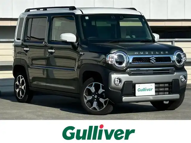 スズキ ハスラー Jスタイル ターボ 静岡県 2021(令3)年 1.3万km クールカーキパールメタリック/ホワイト2トーンルーフ ターボ車/純正８型メモリーナビ/ＤＶＤ再生/フルセグＴＶ/ＢＴオーディオ/ＥＴＣ/アダプティブクルーズコントロール/前席シートヒーター/パドルシフト/ルーフレール/ＬＥＤヘッドライト/フォグランプ/純正１５ＡＷ