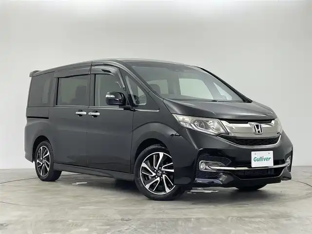 ホンダ ステップワゴン スパーダクールスピリット アドバンスパッケージα 群馬県 2015(平27)年 8.5万km プレミアムスパークルブラックパール 純正9型ナビ/フルセグTV/CD/DVD再生/Bluetooth接続/バックモニター/純正フリップダウンモニター/ホンダセンシング/衝突被害軽減ブレーキ/車線逸脱警報機能/レーダークルーズコントロール/ステアリングスイッチ/両側電動スライドドア/横滑り防止装置/パドルシフト/フルオートエアコン/アイドリングストップ/シートヒーター/ダブルオートエアコン/純正LEDヘッドライト/純正17インチアルミホイール