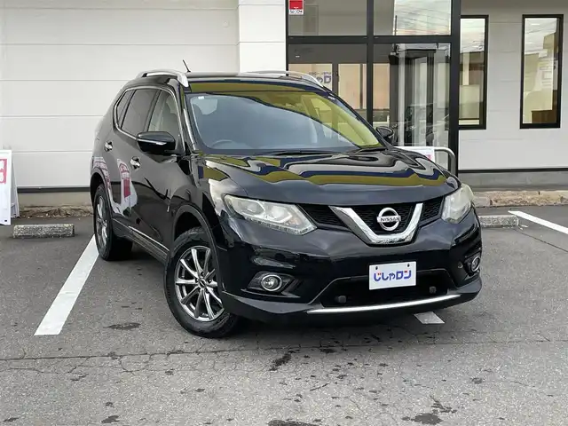 日産 エクストレイル 20X エマージェンシーブレーキ 青森県 2016(平28)年 12.1万km ダイヤモンドブラック (株)IDOMが運営する【じしゃロン青森店】の自社ローン専用車両になりますこちらは現金、またはオートローンご利用時の価格です。自社ローンご希望の方は別途その旨お申付け下さい。/４ＷＤ/ルーフレール/純正メモリーナビ/　AM/FM/CD/BT/フルセグＴＶ/純正ビルトインＥＴＣ/純正ドライブレコーダー/アイドリングストップ/衝突被害軽減システム/横滑り防止装置/ダウンヒルアシストコントロール/コーナーセンサー/オートライト/ＬＥＤヘッドランプ/フォグランプ/純正ドアバイザー/シートヒーター（D/N）/合皮シート/社外１７インチアルミホイール装着