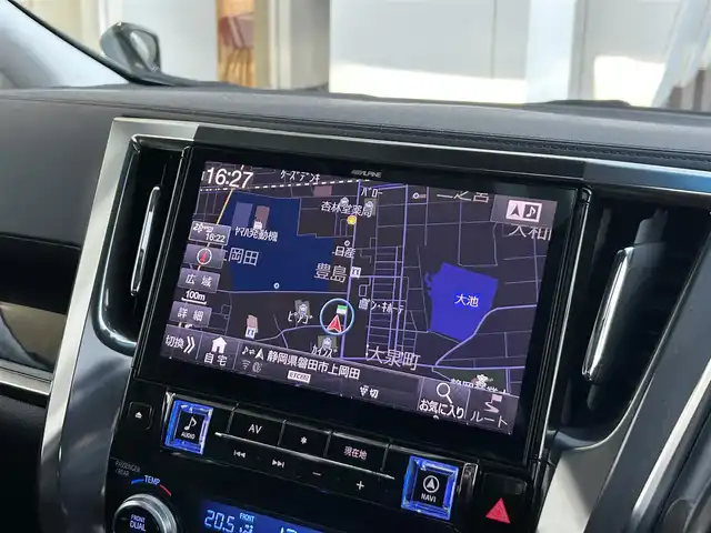 トヨタ ヴェルファイア Z Gエディション 静岡県 2018(平30)年 7.5万km ブラック サンルーフ/トヨタセーフティーセンス/社外11インチナビ/FM/AM/CD/DVD/Bluetooth/SD/両側パワースライドドア/クルーズコントロール/バックカメラ/ドラレコ/LEDヘッドライト/オートハイビーム/オートライト/ステアリングヒーター/メモリーシート/オットマン/シートヒーター/エアシート/Wオートエアコン/デュアルエアコン/純正アルミタイヤ車載