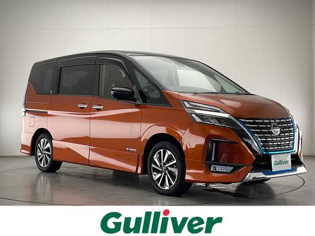 日産 セレナ e－パワー ハイウェイスター G 宮崎県 2019(令1)年 6.6万km サンライズオレンジ/ダイヤモンドブラック 禁煙車/エマージェンシーブレーキ/純正10型ナビTV/（CD/DVD/Blu-ray/Bluetooth/MSV/フルセグTV)/純正リアフリップダウンモニター/純正ドライブレコーダー/純正エアロ/純正ルーフエンドスポイラー/純正16インチアルミ/純正セキュリティアラーム/純正フロアマット/プロパイロット/アラウンドビューモニター/ハンズフリー両側電動スライドドア/クリアランスソナー/パーキングアシスト/ブラインドスポットモニター/電子パーキング/オートホールド/スマートルームミラー/ステアリングヒーター/前席シートヒーター/撥水シート/Wオートエアコン/インテリジェントキー/プッシュエンジンスタート/スペアキー/新車時保証書/取扱い説明書
