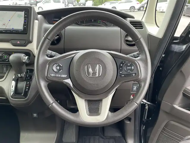 ホンダ Ｎ ＢＯＸ EX ターボ 愛媛県 2021(令3)年 1.7万km クリスタルブラックパール 純正ナビ/AM/FM/CD/DVD/BT/フルセグTV　/両側電動スライド　/バックカメラ　/ドライブレコーダー　/ホンダセンシング　/アダプティブクルーズコントロール　/衝突被害軽減装置/車線逸脱防止装置/オートマチックハイビーム/D/N席シートヒーター　/ETC/パドルシフト/電格ミラー/ヘッドライトレベライザー/現状サマー(鉄)(155/65/R14)