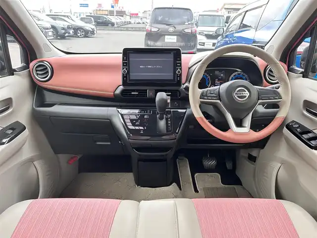 日産 デイズ ボレロ 宮城県 2021(令3)年 0.8万km ピンクⅡ 2トーン仕様/・ホワイトパールルーフ/・ルーフ同色ドアミラー/・ルーフ同色サイドドアハンドル/インテリジェントアラウンドビューモニター＋ウィンカーミラー/＝＝＝/インテリジェントエマージェンシーブレーキ/車線逸脱警報/車線逸脱防止支援システム/踏み間違い防止アシスト/前方衝突予測警報/ふらつき警報/標識検知警報/先行車発進お知らせ機能/コーナーセンサー/ハイビームアシスト/純正9インチナビ（MM320D-L）/・CD/DVD/・Bluetooth/・フルセグTV/ETC/ドライブレコーダー/ハーフレザーシート/革巻きステアリング/ステアリングスイッチ/インテリジェントオートライト/電動格納ミラー/純正14インチAW/純正ドアバイザー/純正フロアマット/W/サイド/カーテン/ニーエアバッグ