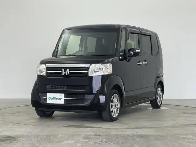 ホンダ Ｎ ＢＯＸ G ターボ Lパッケージ 群馬県 2015(平27)年 8.5万km スマートブラック 社外ナビ　バックカメラ　パワースライドドア　クルーズコントロール　横滑り防止　パドルシフト　オートエアコン　ステアリングスイッチ　パワーウインドウ　スマートキー　プッシュスタート　禁煙車