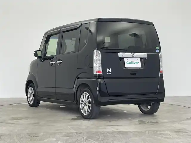ホンダ Ｎ ＢＯＸ G ターボ Lパッケージ 群馬県 2015(平27)年 8.5万km スマートブラック 社外ナビ　バックカメラ　パワースライドドア　クルーズコントロール　横滑り防止　パドルシフト　オートエアコン　ステアリングスイッチ　パワーウインドウ　スマートキー　プッシュスタート　禁煙車