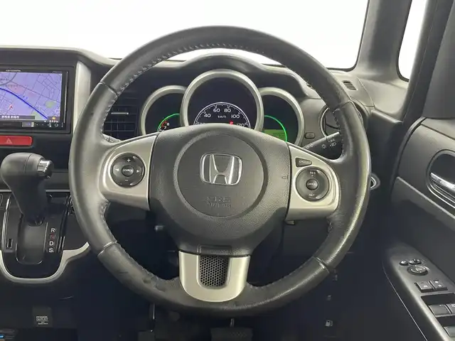 ホンダ Ｎ ＢＯＸ G ターボ Lパッケージ 群馬県 2015(平27)年 8.5万km スマートブラック 社外ナビ　バックカメラ　パワースライドドア　クルーズコントロール　横滑り防止　パドルシフト　オートエアコン　ステアリングスイッチ　パワーウインドウ　スマートキー　プッシュスタート　禁煙車