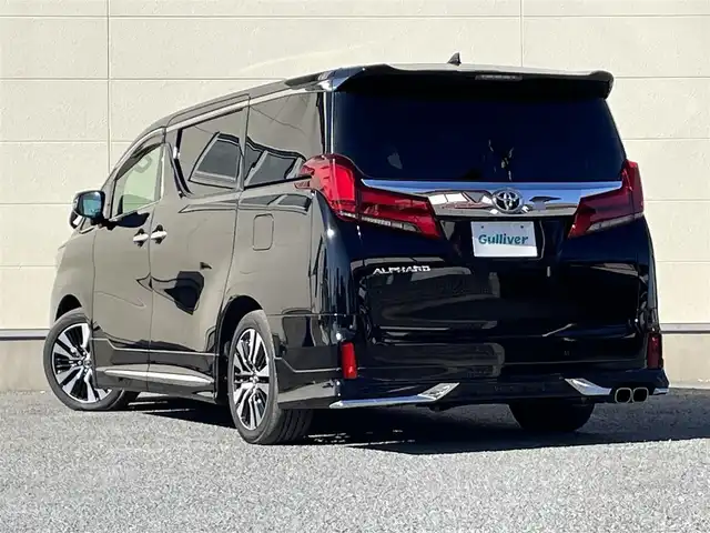 トヨタ アルファード S Cパッケージ 茨城県 2018(平30)年 5.9万km ブラック 純正ナビ/　(AM/FM/CD/DVD/USB/Bluetooth/フルセグ)/バックカメラ/モデリスタエアロ(フロント/サイド/リア)/ドライブレコーダー/レーダークルーズコントロール/サンルーフ/両側パワースライドドア/ETC/LEDヘッドライト/電動リアゲート/パワーシート/エアシート/オットマン/ステアリングヒーター/レーンキープアシスト/コーナーセンサー/パワーステアリング/W+サイドエアバック/純正アルミホイール