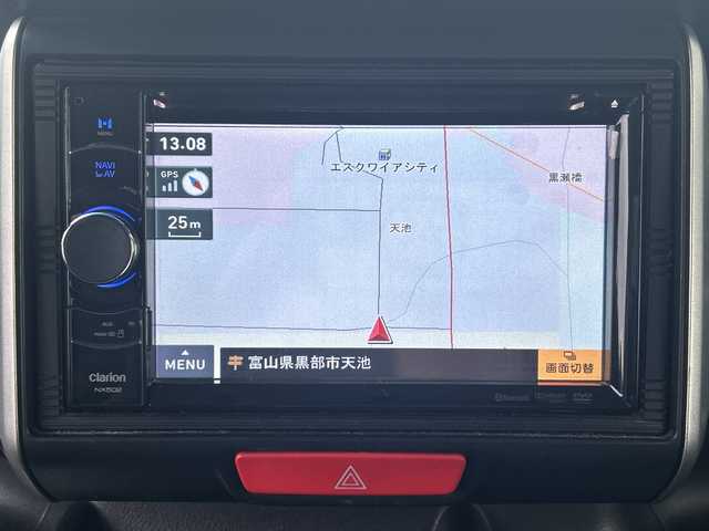 ホンダ Ｎ ＢＯＸ カスタム G Lパッケージ 富山県 2013(平25)年 5.8万km クリスタルブラックパール ワンオーナー/禁煙車/社外メモリナビ/型式：NX502/【ワンセグTV/CD/DVD/USB/ipod/AUX】/プッシュスタート/スマートキー×２/片側パワースライドドア/純正アルミホイール/純正フロアマット/オートライト/アイドリングストップ/オートエアコン/ドアバイザー