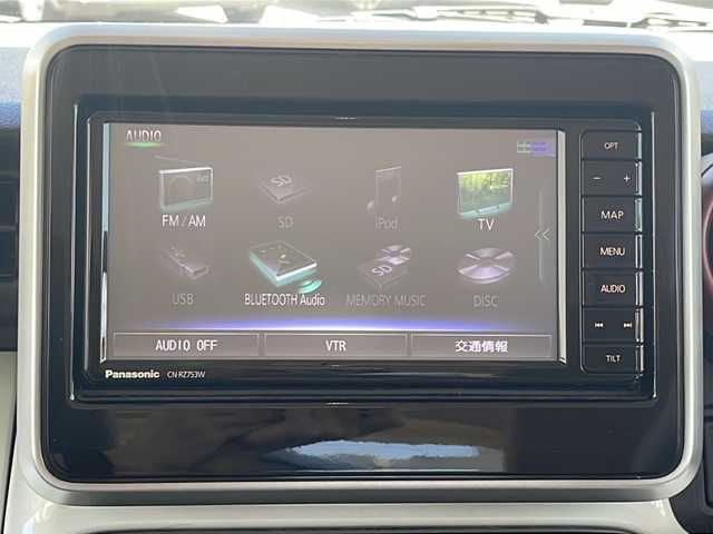 スズキ スペーシア HYBRID X 沖縄県 2020(令2)年 5.1万km シフォンアイボリーM ワンオーナー/純正ナビ（CN-RZ753W）/　（AM/FM/CD/DVD/BT）/フルセグTV/全周囲カメラ/セーフティサポート/・デュアルセンサーブレーキサポート/・誤発進抑制機能/・車線逸脱警報機能/・ふらつき警報機能/・ハイビームアシスト/・後退時ブレーキサポート/・リアパーキングセンサー/ヘッドアップディスプレイ/ビルトインETC/両側パワースライドドア/シートヒーター/純正フロアマット/スペアキー×1/取扱説明書/保証書
