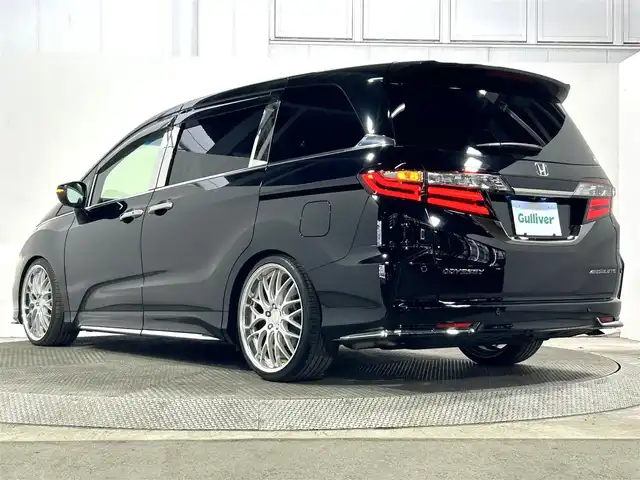 ホンダ オデッセイ アブソルート・EXホンダセンジング 大阪府 2018(平30)年 2.4万km クリスタルブラックパール 後席モニター　９ｉｎｃナビＴＶ　３６０カメラ　デジタルインナーミラー　ＷＯＲＫ２０ｉｎｃＡＷ　衝突軽減　レーダーＣ　ＢＳＭ　クリアランスソナー　ハーフレザー　パワーシート／ヒーター　前後ドラレコ