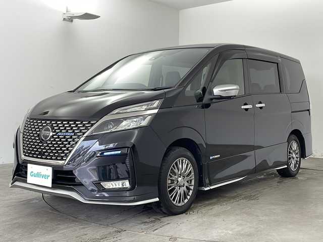 日産 セレナ e-パワー オーテック セーフティPKG 兵庫県 2020(令2)年 4.8万km ダイヤモンドブラック ・純正10型ナビ＆フルセグ＆BT＆DVD＆ブルーレイ/・純正フリップダウンモニター/・アラウンドビューモニター/・プロパイロット/・両側パワースライドドア/・左側ハンズフリードア/・エマージェンシーブレーキ/・レーダークルーズコントロール/・レーンキープアシスト/・ブラインドスポットモニター/・パーキングアシスト/・前席シートヒーター/・合皮シート/・ステアリングヒーター/・純正16インチアルミホイール/・前方ドライブレコーダー/・純正フロアマット/・LEDヘッドライト/・フォグ/・オートライト/・前後コーナーセンサー