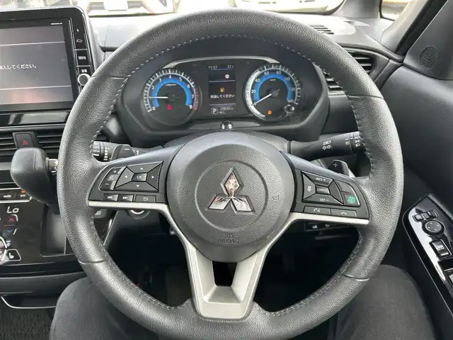 三菱 ｅＫクロススペース T 岡山県 2021(令3)年 3万km アメジストブラック 登録時走行距離29656km/純正9インチナビ/フルセグTV(AM.FM.CD.DVD.TV.BT)/両側パワースライドドア/アラウンドビューモニター/バックカメラ/ETC/ドライブレコーダー/シートヒーター/クリアランスソナー/衝突軽減ブレーキ/マイパイロット/レーンキープアシスト/ダウンヒルアシストコントロール/アイドリングストップ/15インチ純正AW/純正フロアマット