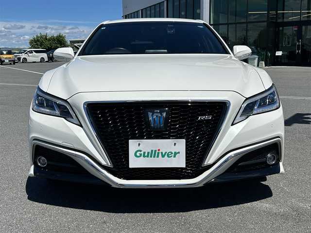 トヨタ クラウン ハイブリッド RS アドバンス 埼玉県 2019(令1)年 4.6万km ホワイトパールクリスタルシャイン トヨタセーフティセンス/メーカーナビ　/　(Bluetooth/CD/DVD/USB)/フルセグテレビ/バックカメラ　/ブラインドスポットモニター　/電動パーキングブレーキ　/ブレーキホールド　/ステアリングヒーター　/前席シートヒーター　/ＨＵＤ/バックカメラ/ＥＴＣ２．０/ドライブレコーダー/純正フロアマット/純正アルミホイール/３眼ＬＥＤヘッドライト/オートハイビーム