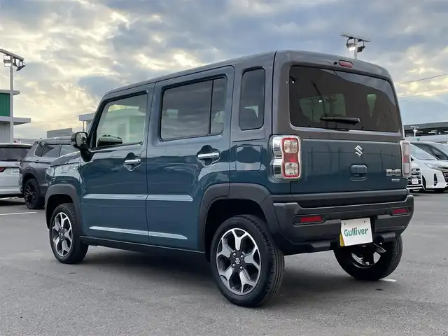 スズキ ハスラー HYBRID X ターボ 東京都 2024(令6)年 0.1千km デニムブルー ガンメタリック 2トーン １０型ディスプレイオーディオ　/追従クルコン　/前席シートヒーター　/ＬＥＤヘッド　/コーナーセンサー　/パドルシフト　/Ｂｌｕｅｔｏｏｔｈ　/衝突被害軽減　/オートライト　/オートマチックハイビーム　/スマートキー