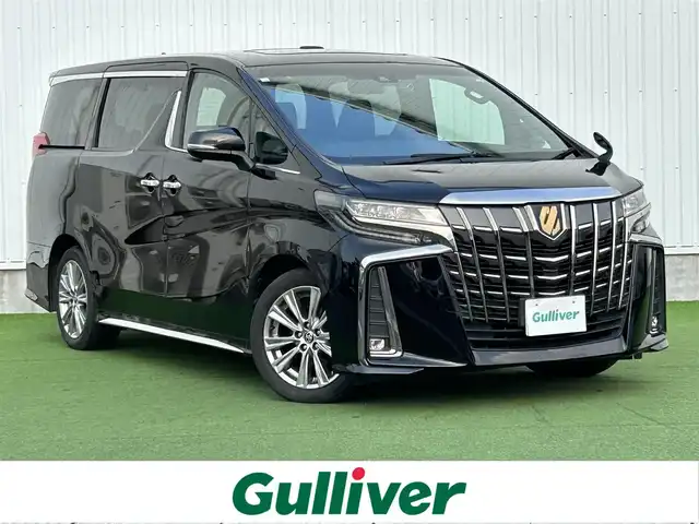 トヨタ アルファード S タイプゴールド 香川県 2020(令2)年 4.9万km ブラック 登録時走行距離：48692ｋｍ/純正ナビゲーション/→フルセグTV/バックカメラ/サンルーフ/ブラインドスポットモニター/フリップダウンモニター/ドライブレコーダー/ビルトインETC/デジタルインナーミラー/両側パワースライドドア/クルーズコントロール/コーナーセンサー/LEDオートライト/フォグランプ/オートハイビーム/衝突被害軽減システム/レーダークルーズコントロール/レーンキープアシスト/横滑り防止装置/スマートキー