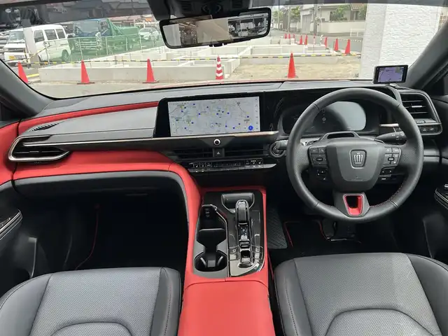トヨタ クラウン スポーツ RS 兵庫県 2024(令6)年 0.8万km 赤 ワンオーナー/メーカー純正ナビ/（BT/フルセグTV/USB/Miracast）/全方位カメラ/トヨタチームメイト/GPSレーダー/パノラマルーフ/クリアランスソナー/レーダークルーズコントロール/パドルシフト/ETC２．０/AC100V/スマートキー/スペアキー/充電ケーブル/保証書