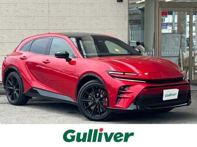 トヨタ クラウン スポーツ RS 兵庫県 2024(令6)年 0.8万km 赤 ワンオーナー/メーカー純正ナビ/（BT/フルセグTV/USB/Miracast）/全方位カメラ/トヨタチームメイト/GPSレーダー/パノラマルーフ/クリアランスソナー/レーダークルーズコントロール/パドルシフト/ETC２．０/AC100V/スマートキー/スペアキー/充電ケーブル/保証書